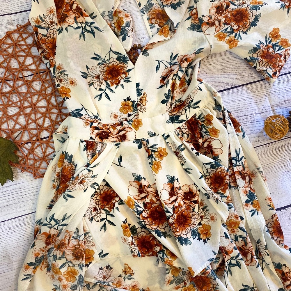 Long floral romper